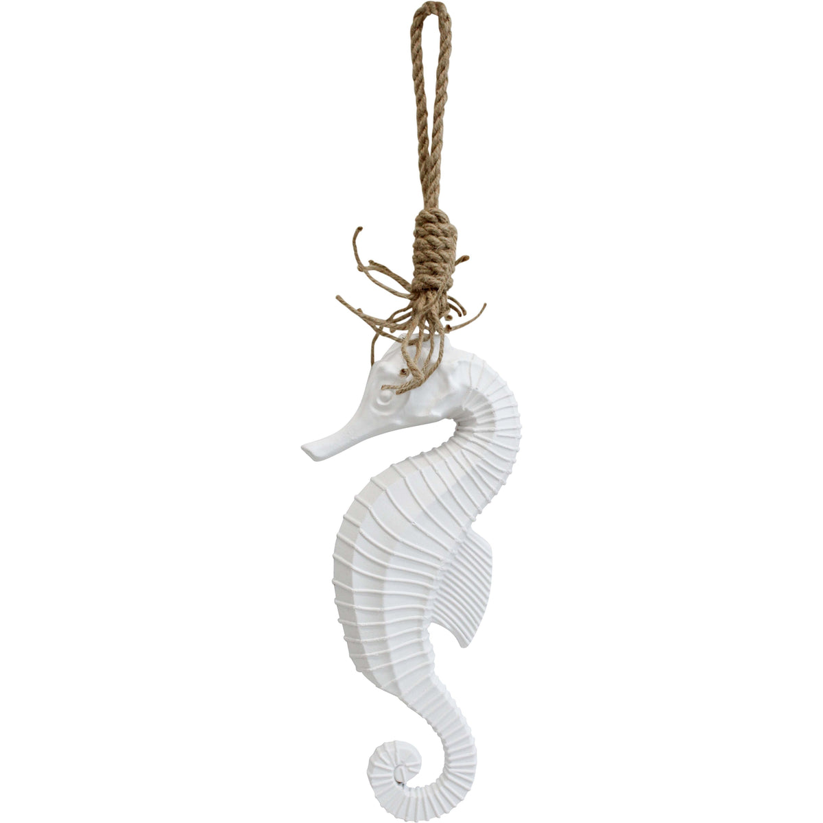 Seahorse Hanging White 27cm - Christmas Decorations Brisbane