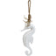 Seahorse Hanging White 27cm - Christmas Decorations Brisbane