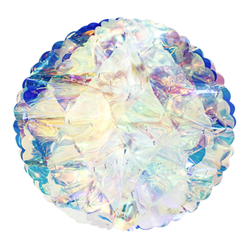 Bauble Honeycombed Iridescent Clear 200mm - Christmas Decorations Brisbane
