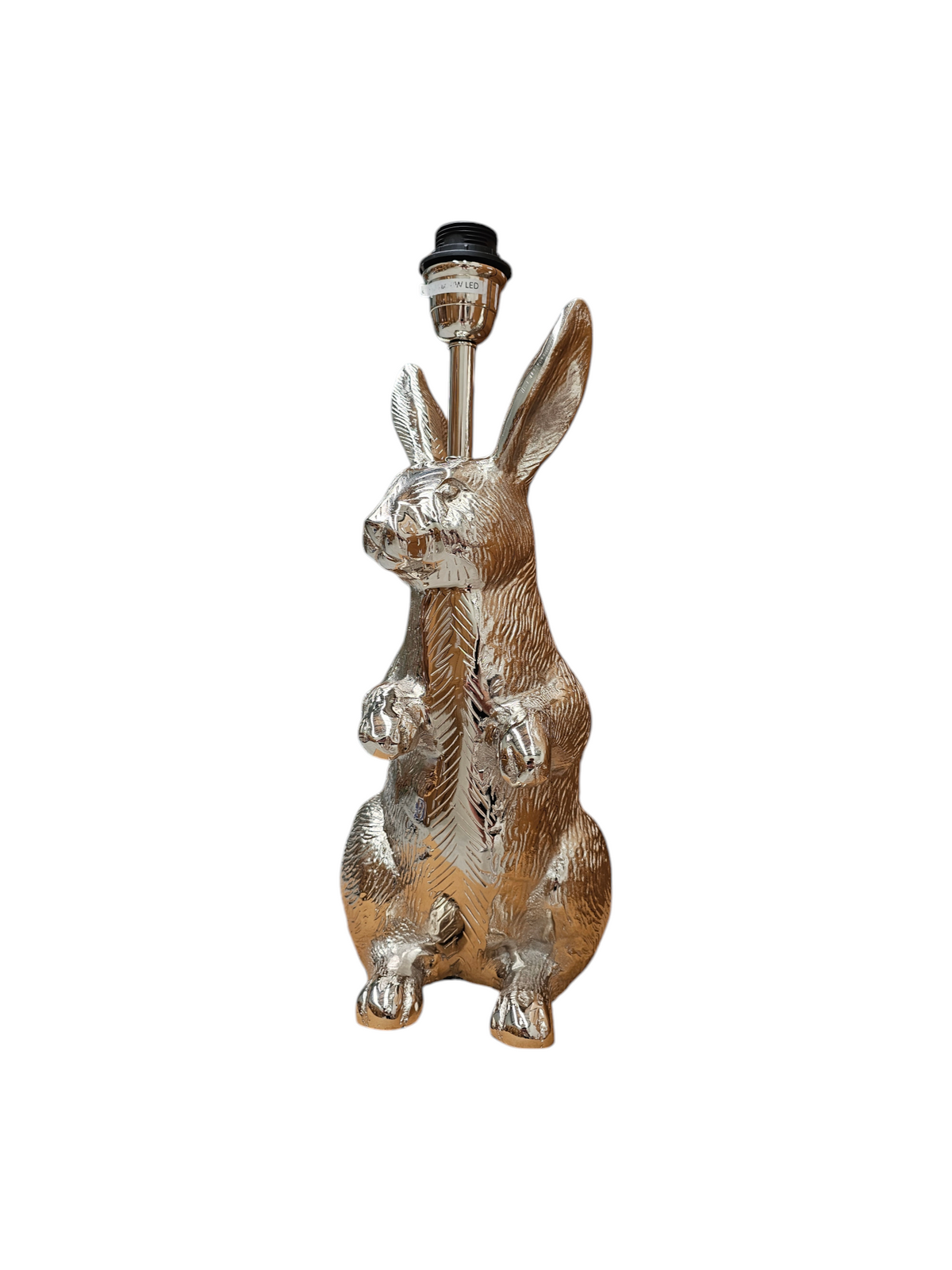 Rabbit Chrome Table Lamp 47cm - Christmas Decorations Brisbane