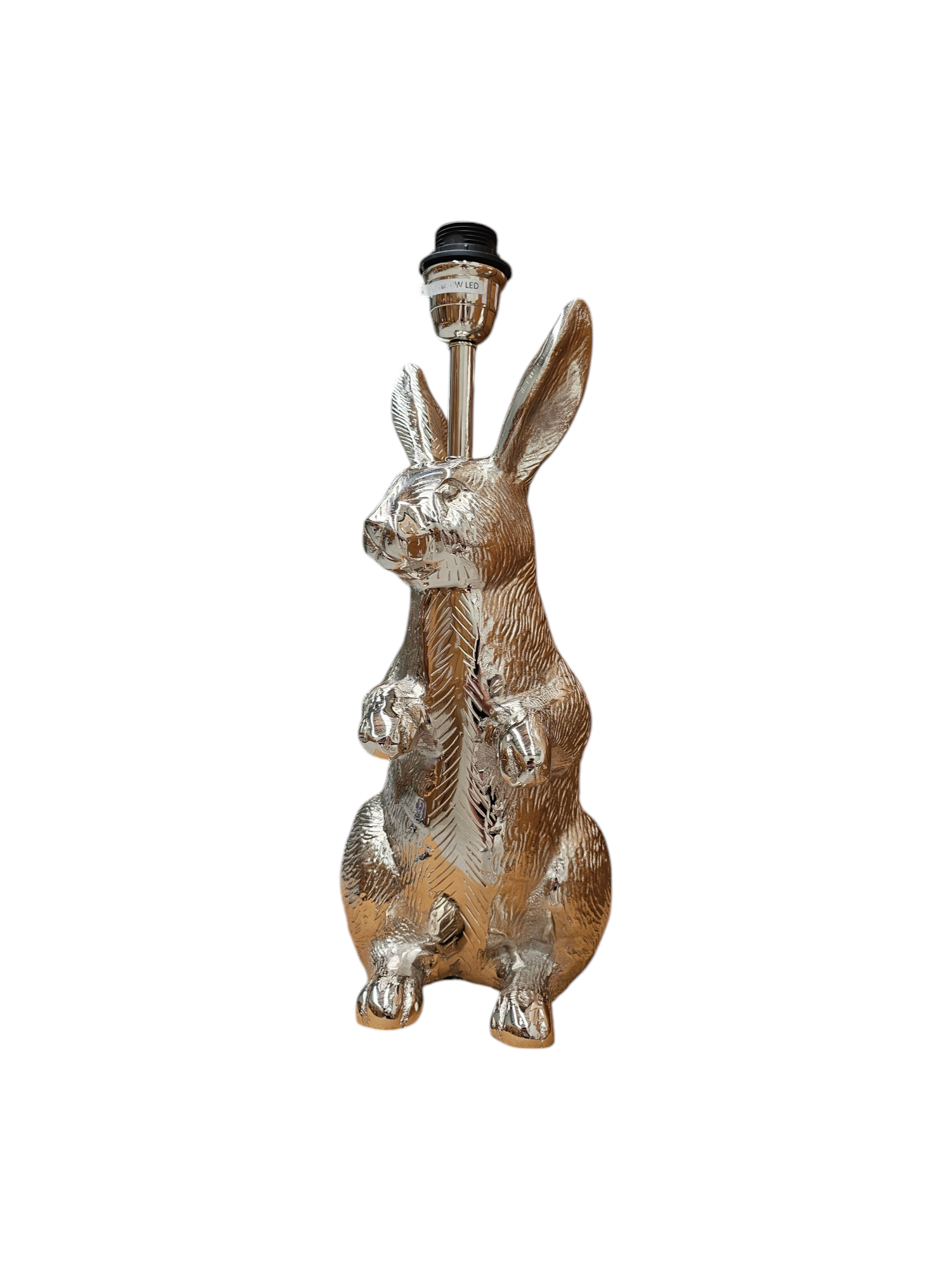 Rabbit Chrome Table Lamp 47cm - Christmas Decorations Brisbane