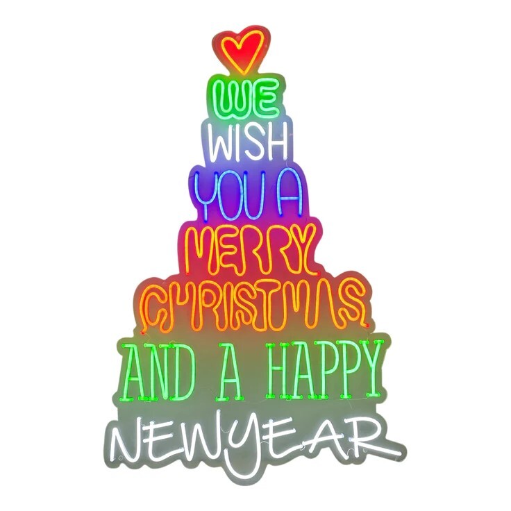 Holiday Wishes Neon Sign 100cm