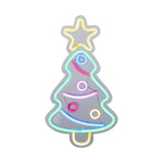 Christmas tree, pastel-coloured, neon light