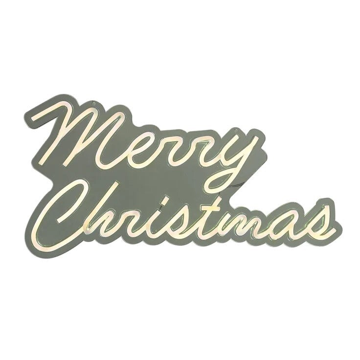 Merry Christmas neon light warm white sign