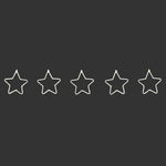 Set of 5 Neon warm white stars