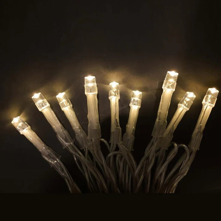 Light Battery-Operated Clear Cable Warm White 32m - Christmas Decorations Brisbane