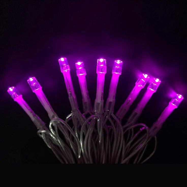 Pink 5m fairy lights with multiple functions