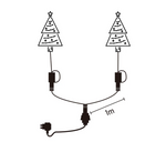 Y connector for powering two trees at once on one outlet