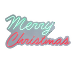 Merry Christmas neon light red and green sign