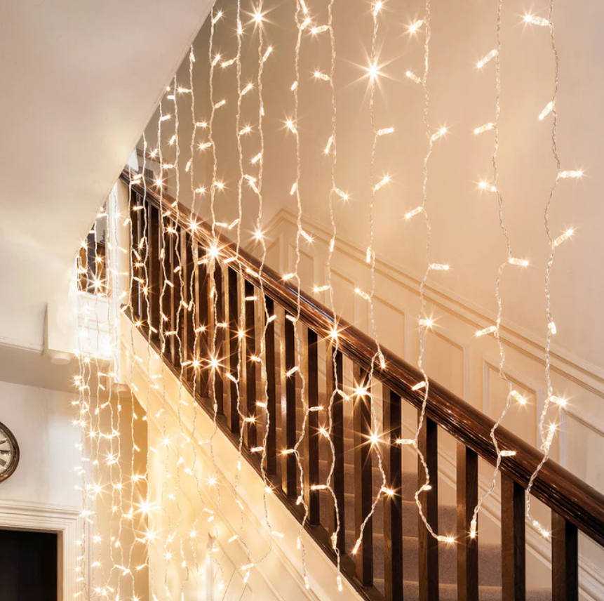Curtain LED Light Warm White Connectable 2m - Christmas Decorations Brisbane
