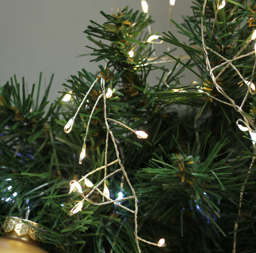 Micro Cluster LED Lights Warm & Cool White 6m - Christmas Decorations Brisbane