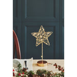 Metal Star Decorative Gold 25cm - Christmas Decorations Brisbane