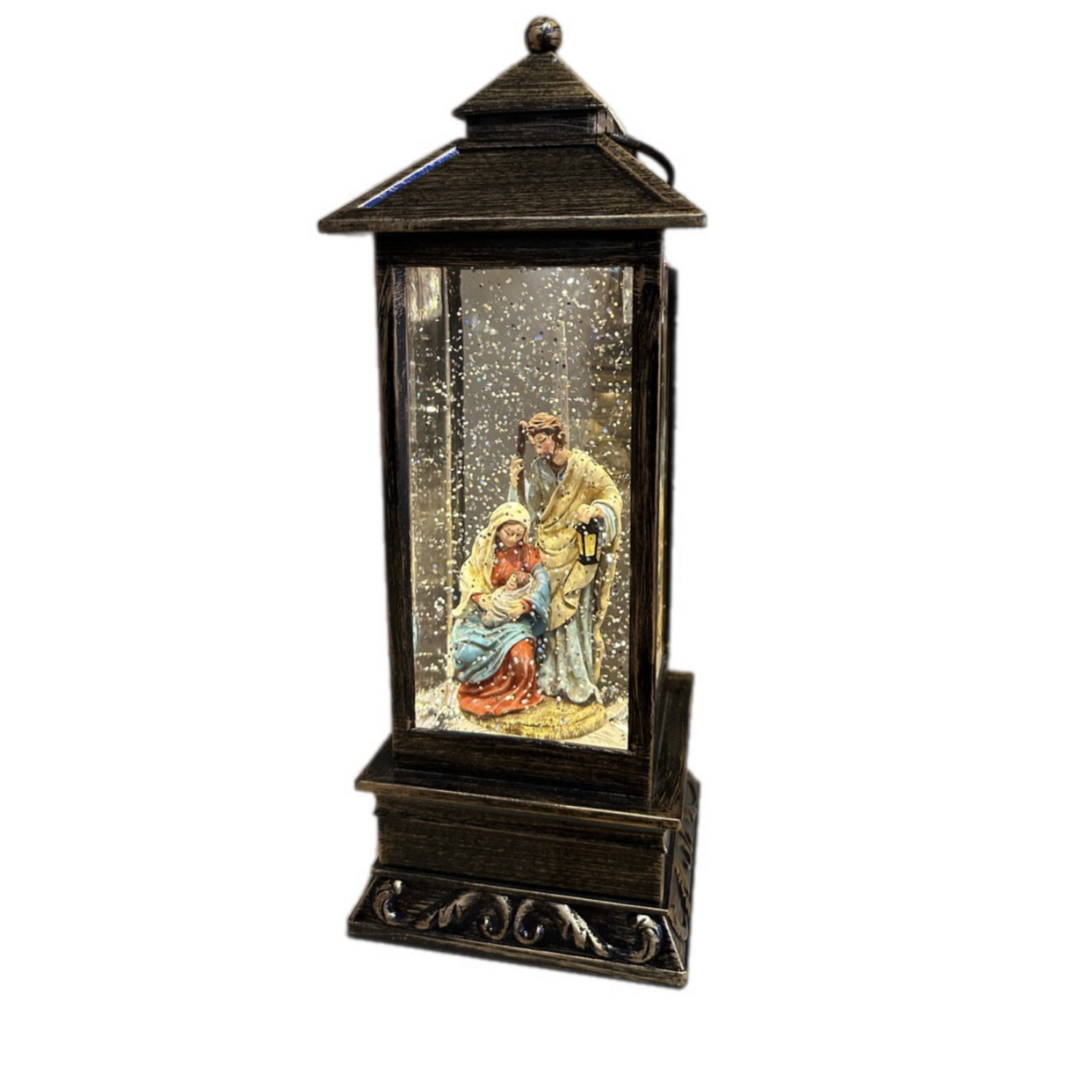 Lantern Nativity 27cm