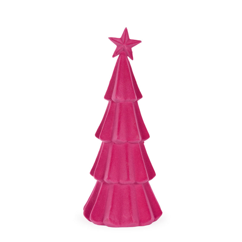 Tree Flocked Magenta 40cm