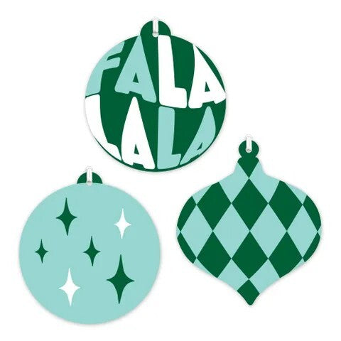 Gift Tags Merry Modernist Green Pack of 6