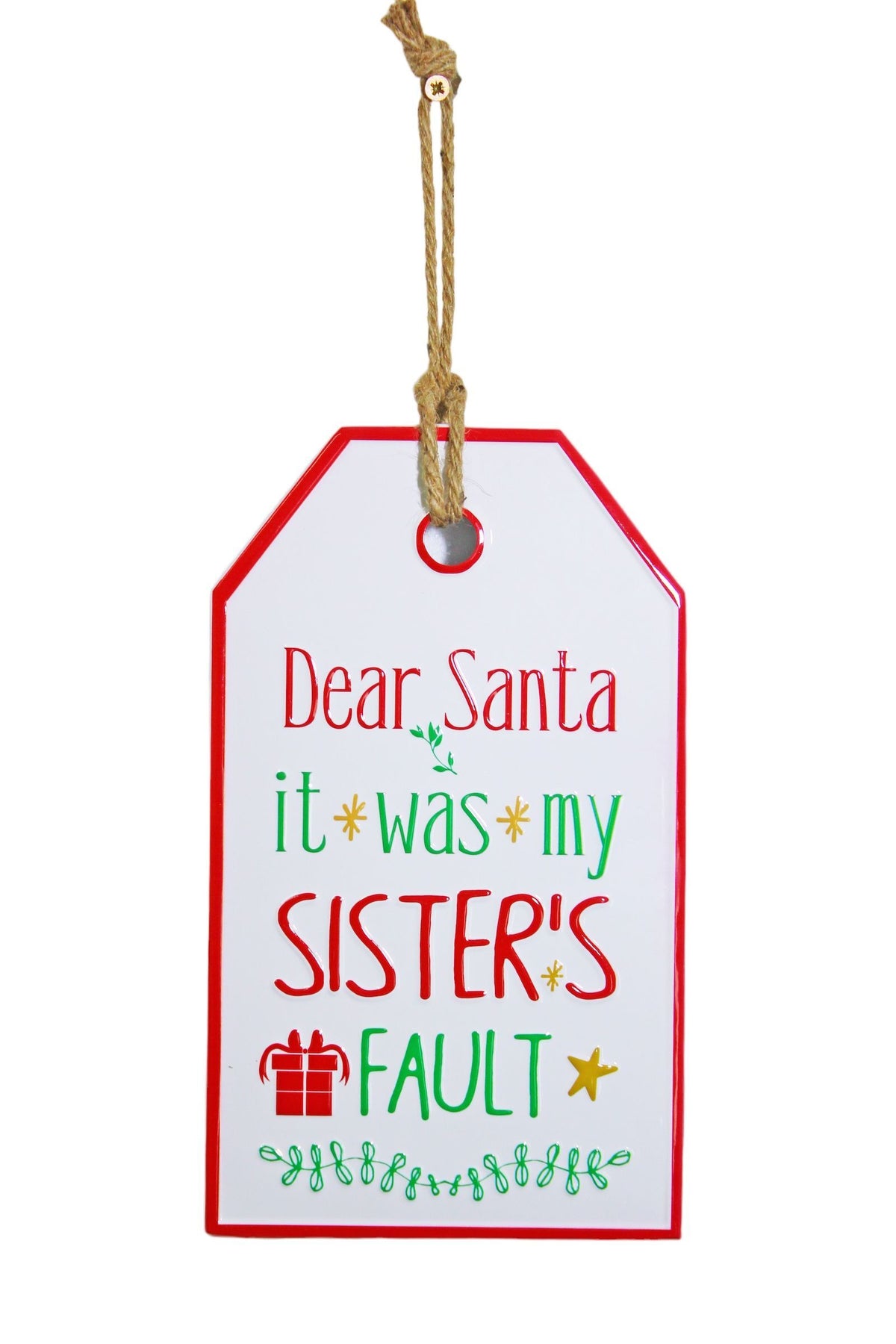 Metal Hanging Sign (Sister) 50cm - Christmas Decorations Brisbane
