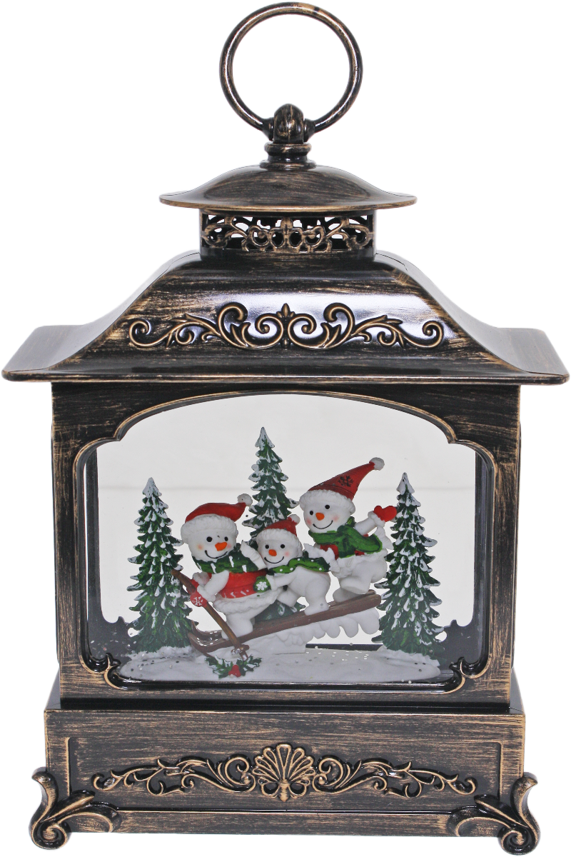 Musical Snowman Lantern 20cm - Christmas Decorations Brisbane