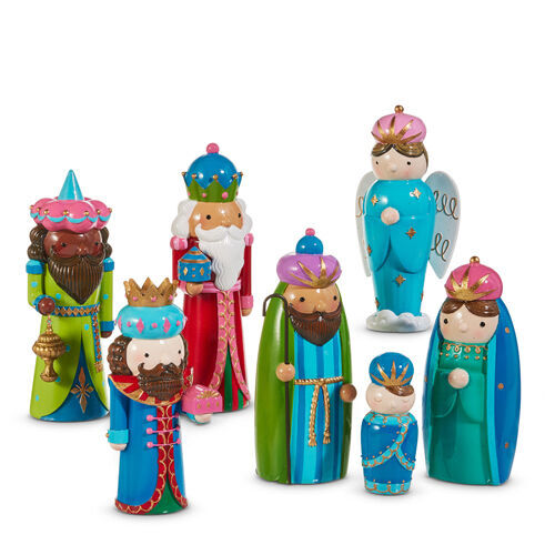 Nativity Multi 7 Pieces 25cm - Christmas Decorations Brisbane