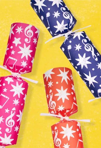 Rainbow Musical Game Xylophone Crackers Foxy Novelty 8 Pack - Christmas Decorations Brisbane