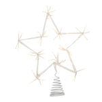 warm white tree topper with light burst on every corner and point