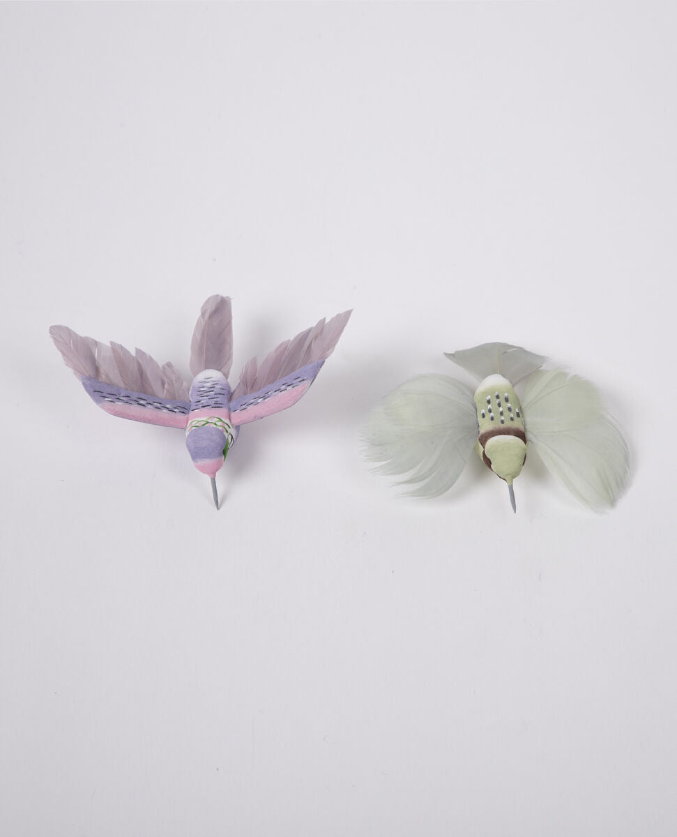 Pastel hummingbird Pink or Green 12cm