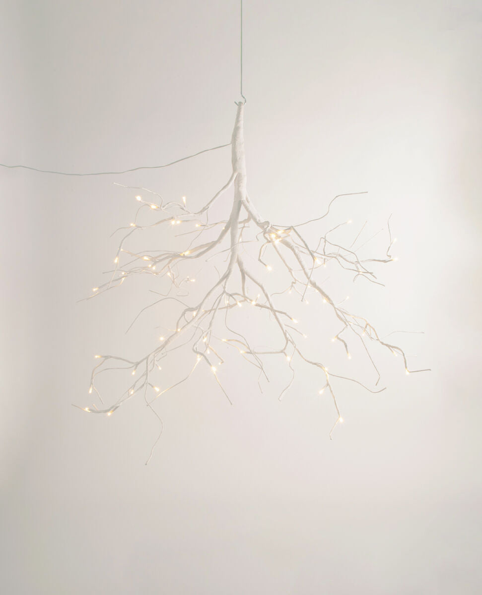 Spruce Branch Chandelier White 90cm - Christmas Decorations Brisbane