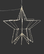Star 3D with silver wire 58cm - Christmas Decorations Brisbane
