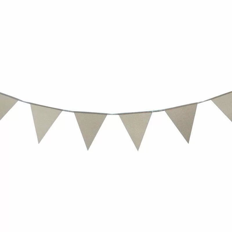 Glitter Bunting Silver 3mx18cm - Christmas Decorations Brisbane