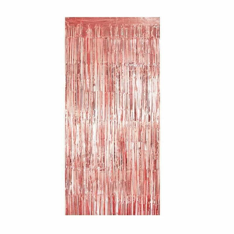 Fringe Curtain Rose Gold 2mx1m - Christmas Decorations Brisbane