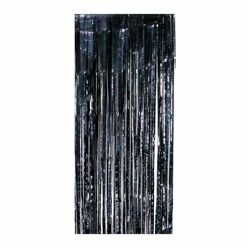 Foil Curtain Black 2mx1m - Christmas Decorations Brisbane