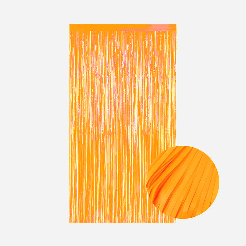 Curtain Orange 2mx1m - Christmas Decorations Brisbane