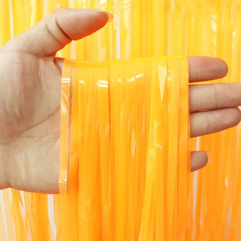 Curtain Orange 2mx1m - Christmas Decorations Brisbane