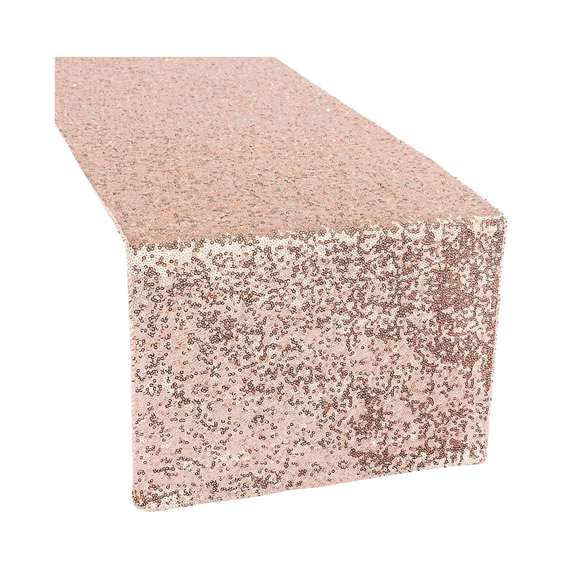 Table Runner Rose Gold Sequin 1.8m - Christmas Decorations Brisbane