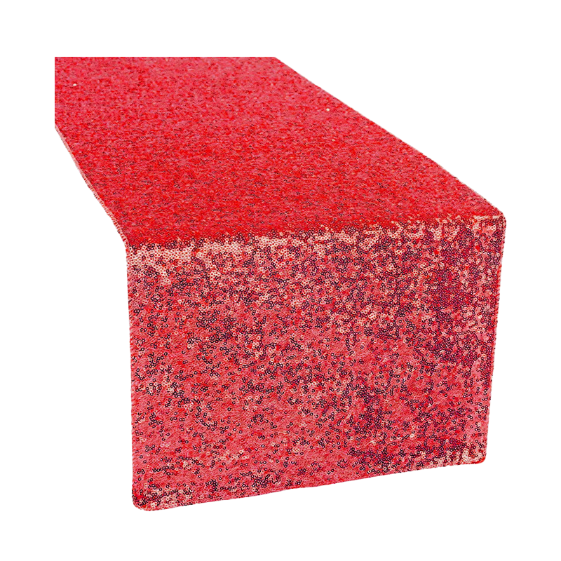 Table Runner Red Sequin 1.8m - Christmas Decorations Brisbane