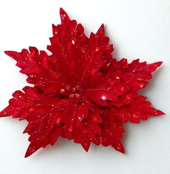 Poinsette Red Flower Luxe 35cm