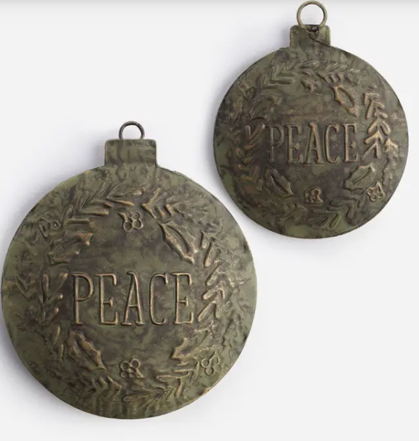 Antique 'Peace' Ornament 10cm