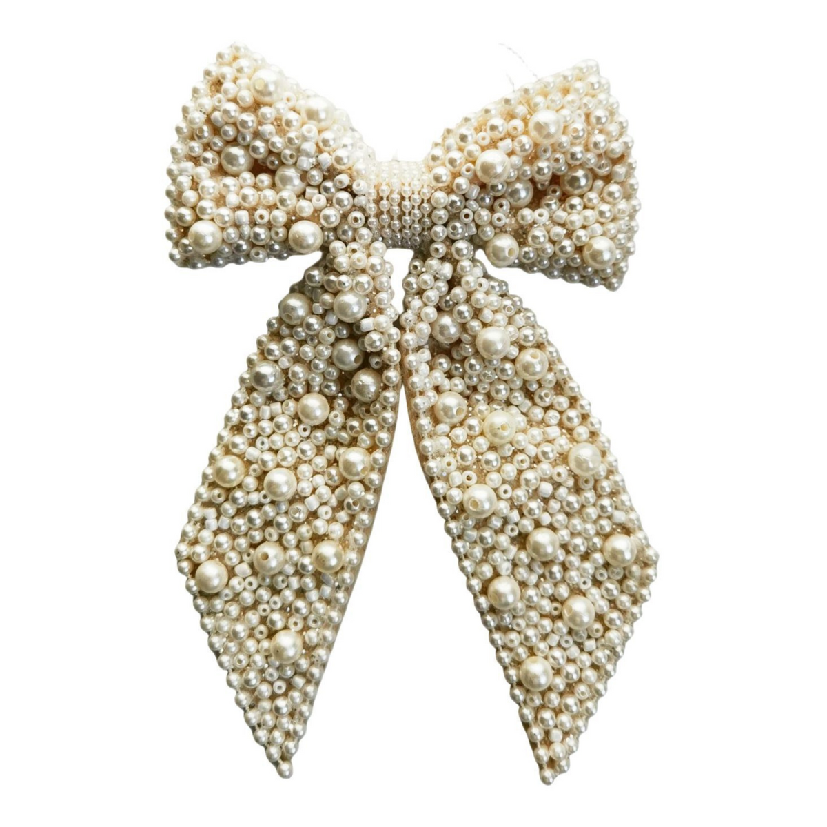 Pearl Bow White Hanging Decoration 22cm