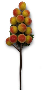Pick Berry Bunch Frosted Sunkissed 15cm - Christmas Decorations Brisbane