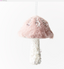 Mushroom Hanging Pink Glitter 16cm