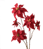 Spray Red Poinsettia Flower Large 67cm - Christmas Decorations Brisbane