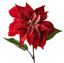 Poinsettia Flower Red Velvet Glitter 71cm - Christmas Decorations Brisbane