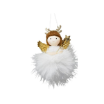 Winter Angels Hanging Decoration White 12cm - Christmas Decorations Brisbane
