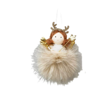 Winter Angels Hanging Decoration Beige 12cm - Christmas Decorations Brisbane