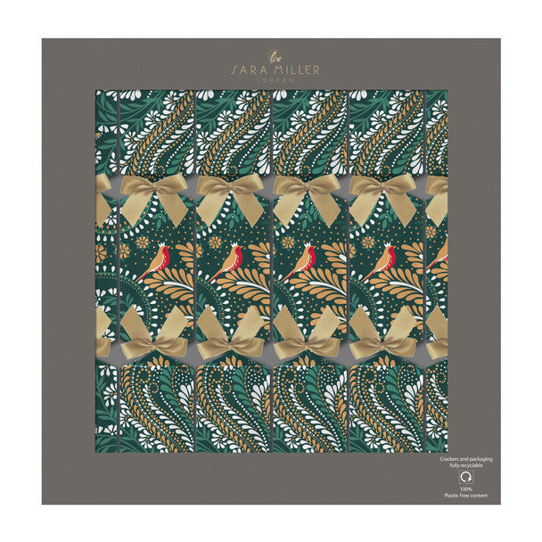 Crackers Filigree Robin 6 pack - Christmas Decorations Brisbane