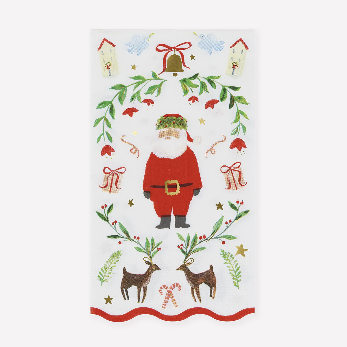 Towels Santa Patterned (Pack of 16)