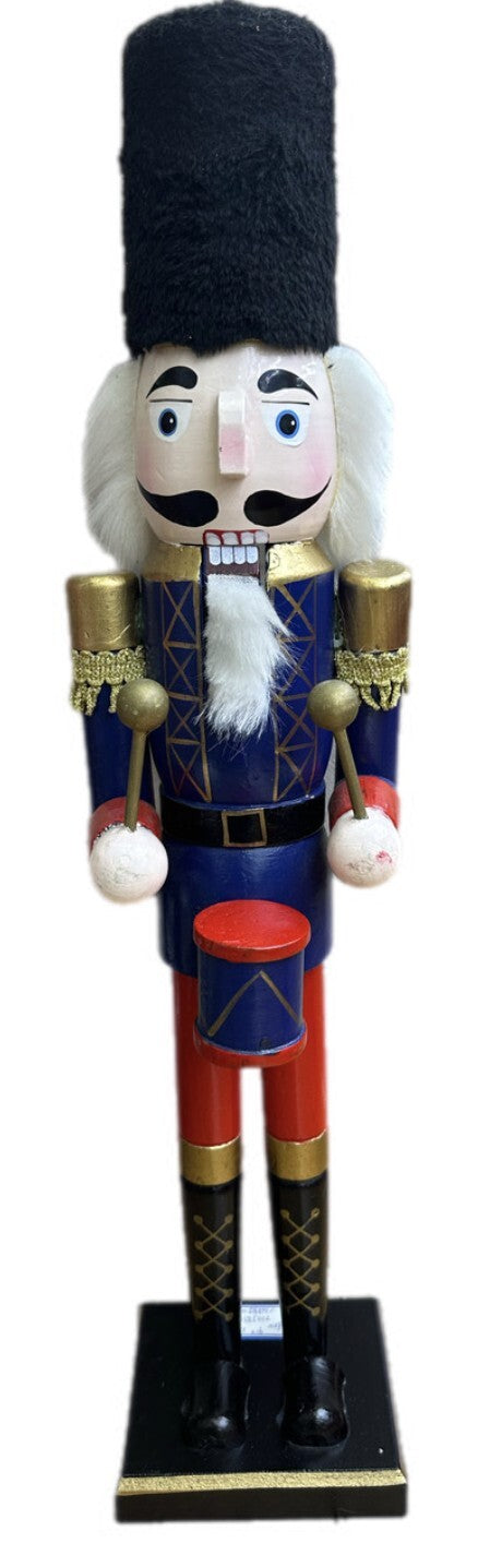 Nutcracker Blue/Red with Drum 60cm