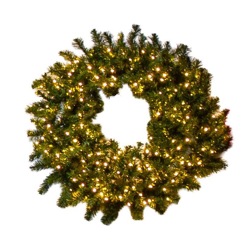 Wreath Pine Pre-Lit 1.2m - Christmas Decorations Brisbane