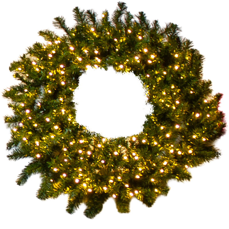 Wreath Pine Pre-Lit 1.5m - Christmas Decorations Brisbane
