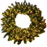Wreath Pine Pre-Lit 1.5m - Christmas Decorations Brisbane