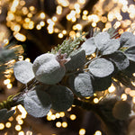 Wreath Flocked Eucalyptus 46cm - Christmas Decorations Brisbane